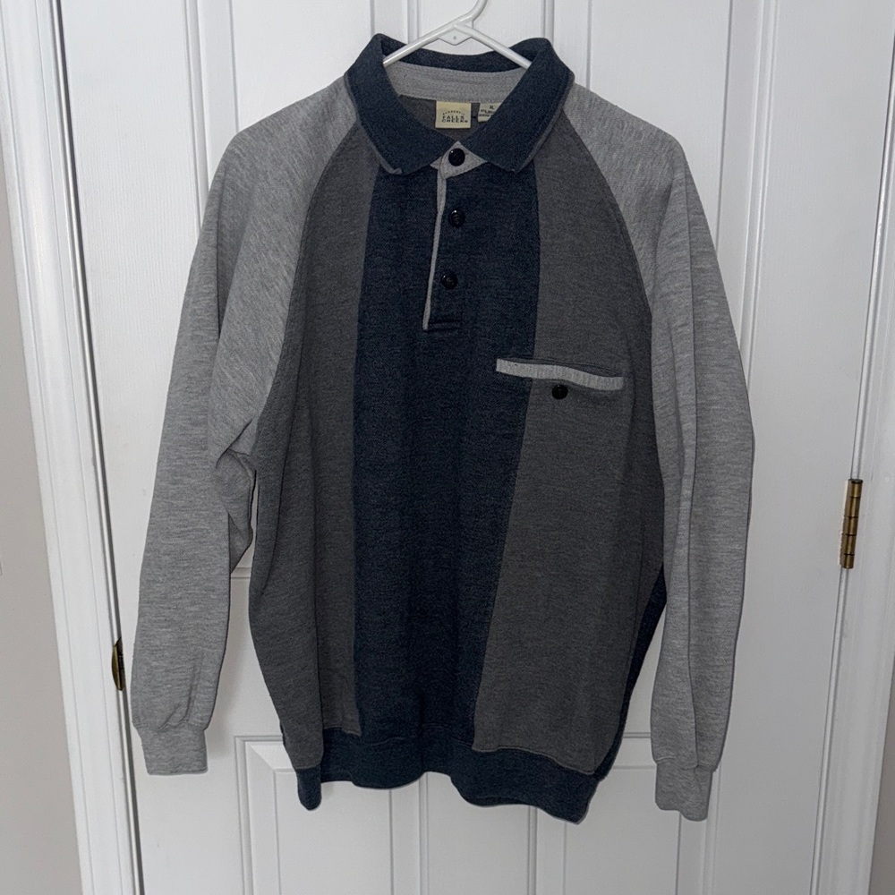 Falls Creek Men's Gray Pull Over Sweater